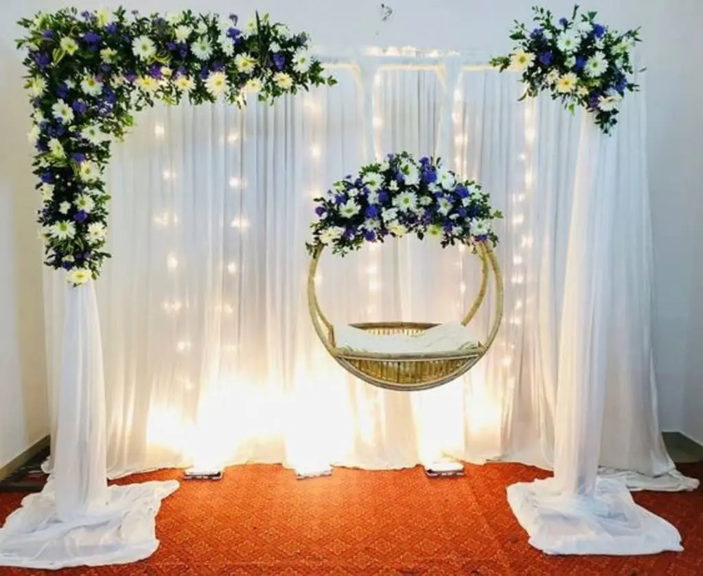 backdrop for cradle ceremony
