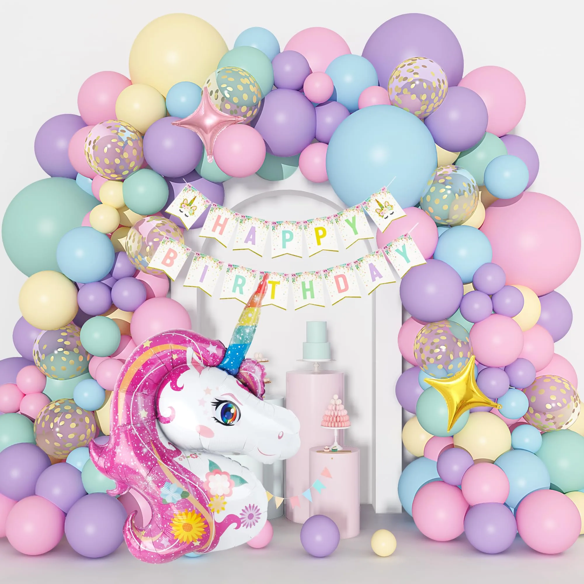 unicorn theme birthday decoration